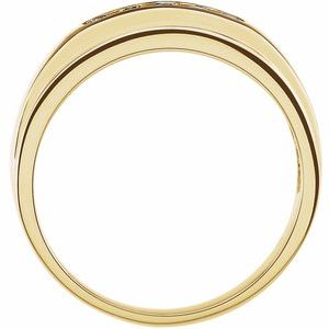14K Yellow Gold 1/6 CTW Natural Diamond Channel-Set Band