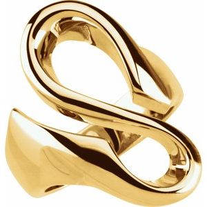 14K Yellow Gold Polished Freeform Ring Size 6