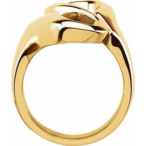 14K Yellow Gold Polished Freeform Ring Size 6