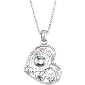 Sterling Silver Round 1.5 Mm  Handprints Boy Necklace, Length: 18 In