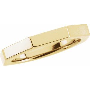 14K Yellow Gold Geometric Band Size 5