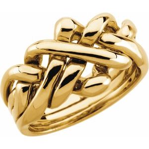18K Yellow Gold Polished Puzzle Band