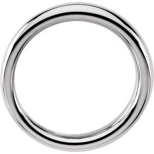 14K White Gold 3.5 Mm Polished Fancy Tapered Band Size 6
