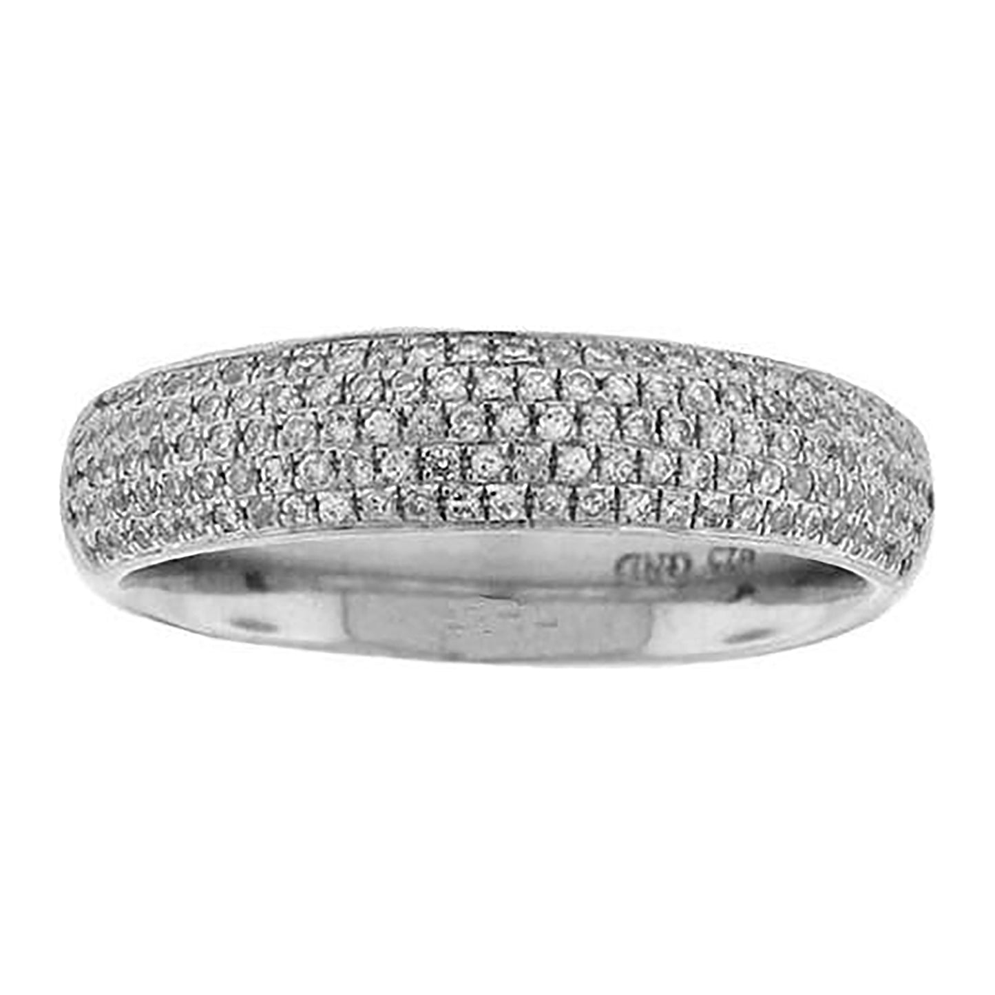 Sterling Silver Women's Cubic-Zirconia Fashion Bridal Anniversary Wedding Engagement Band Ring