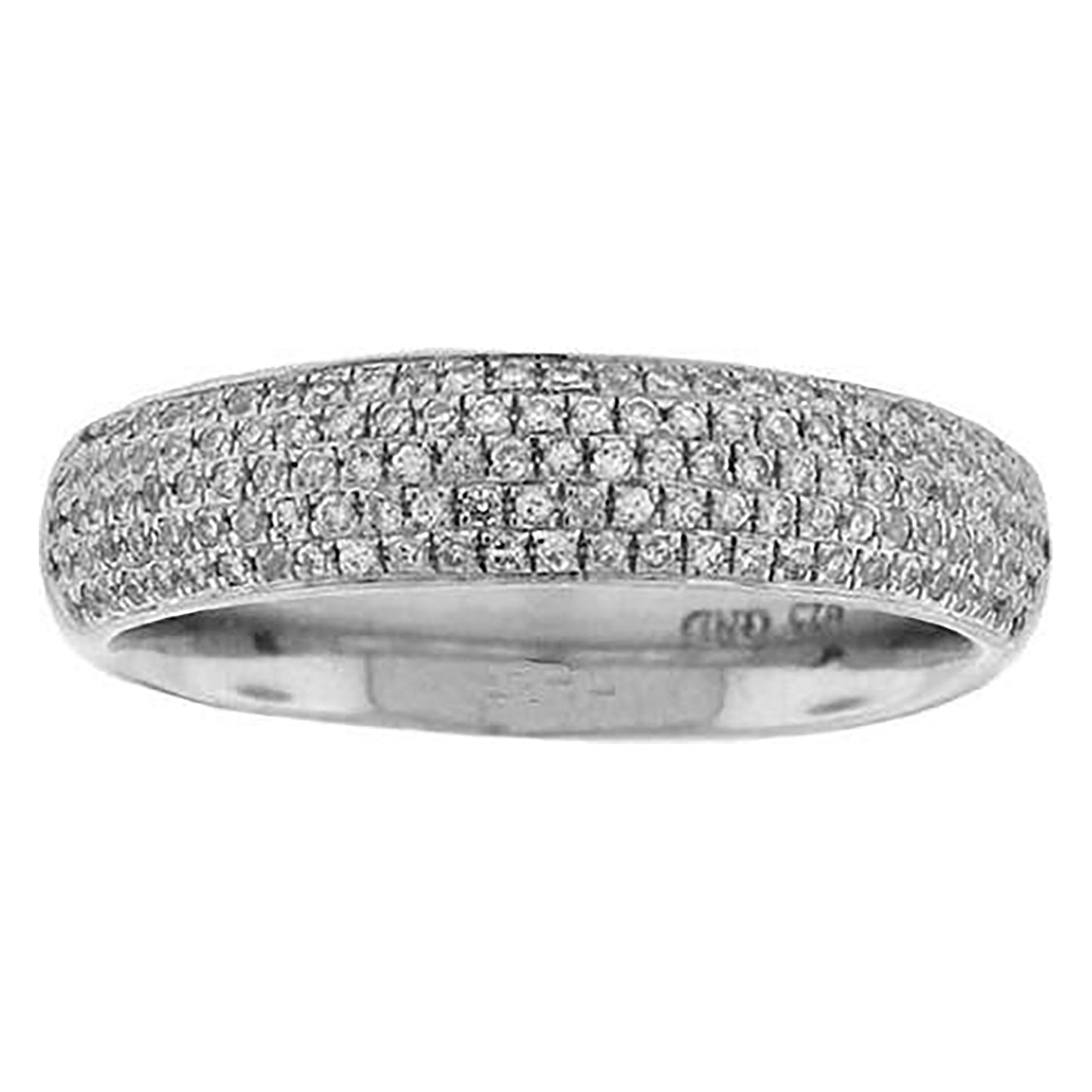 Sterling Silver Women's Cubic-Zirconia Fashion Bridal Anniversary Wedding Engagement Band Ring