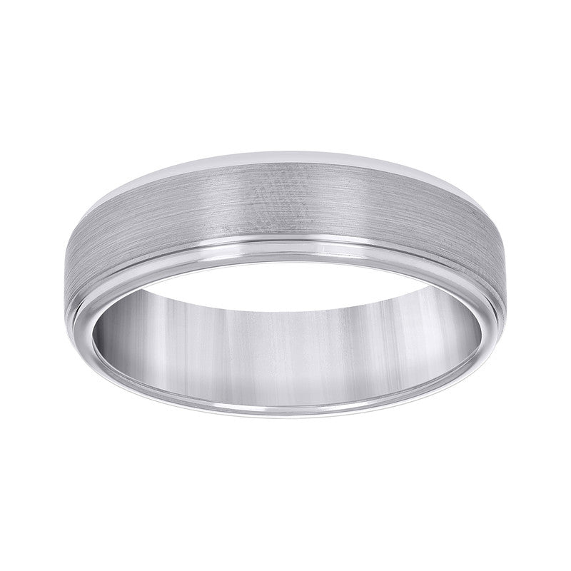 Tungsten Plain Brushed Mens Comfort-fit 7mm Sizes 7 - 16 Wedding Band