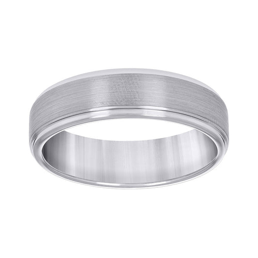 Tungsten Plain Brushed Mens Comfort-fit 7mm Sizes 7 - 16 Wedding Band