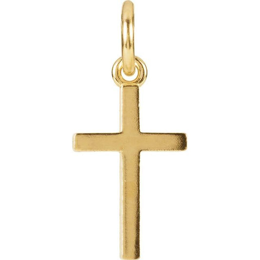 14K Yellow Gold 20.4 X 8.9 Mm Polished Posh Mommy Cross Charm/Pendant