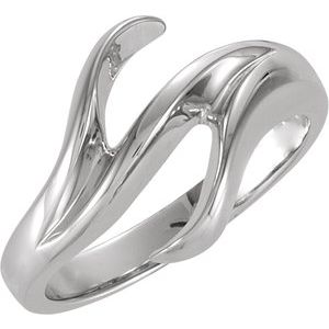 Sterling Silver Polished Freeform Ring Size 7