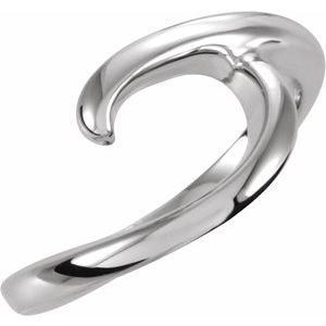 Sterling Silver Polished Freeform Ring Remount Size 7