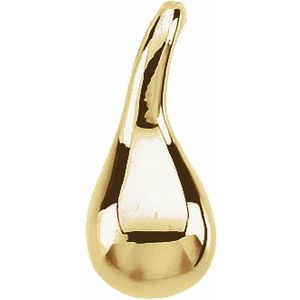 14K Yellow Gold 14 X 6 Mm Polished Tears Of Christ Pendant