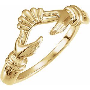 14K Yellow Gold Polished Enhancer Size 7