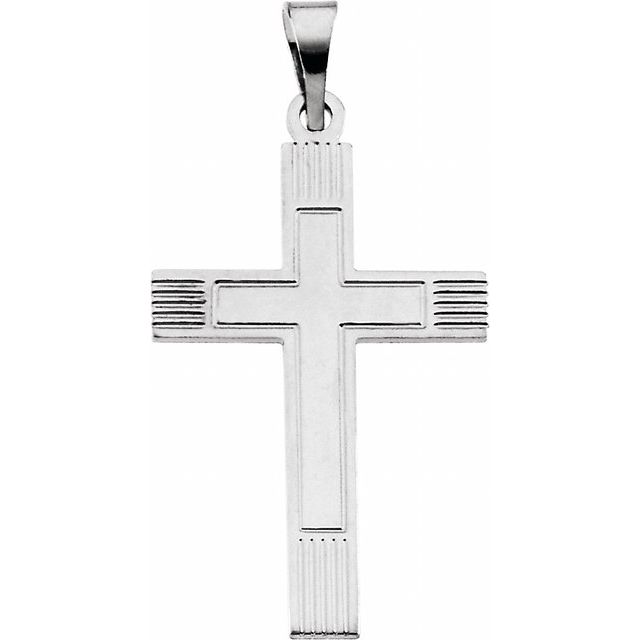 Sterling Silver 18 X 12 Mm Polished Cross Pendant