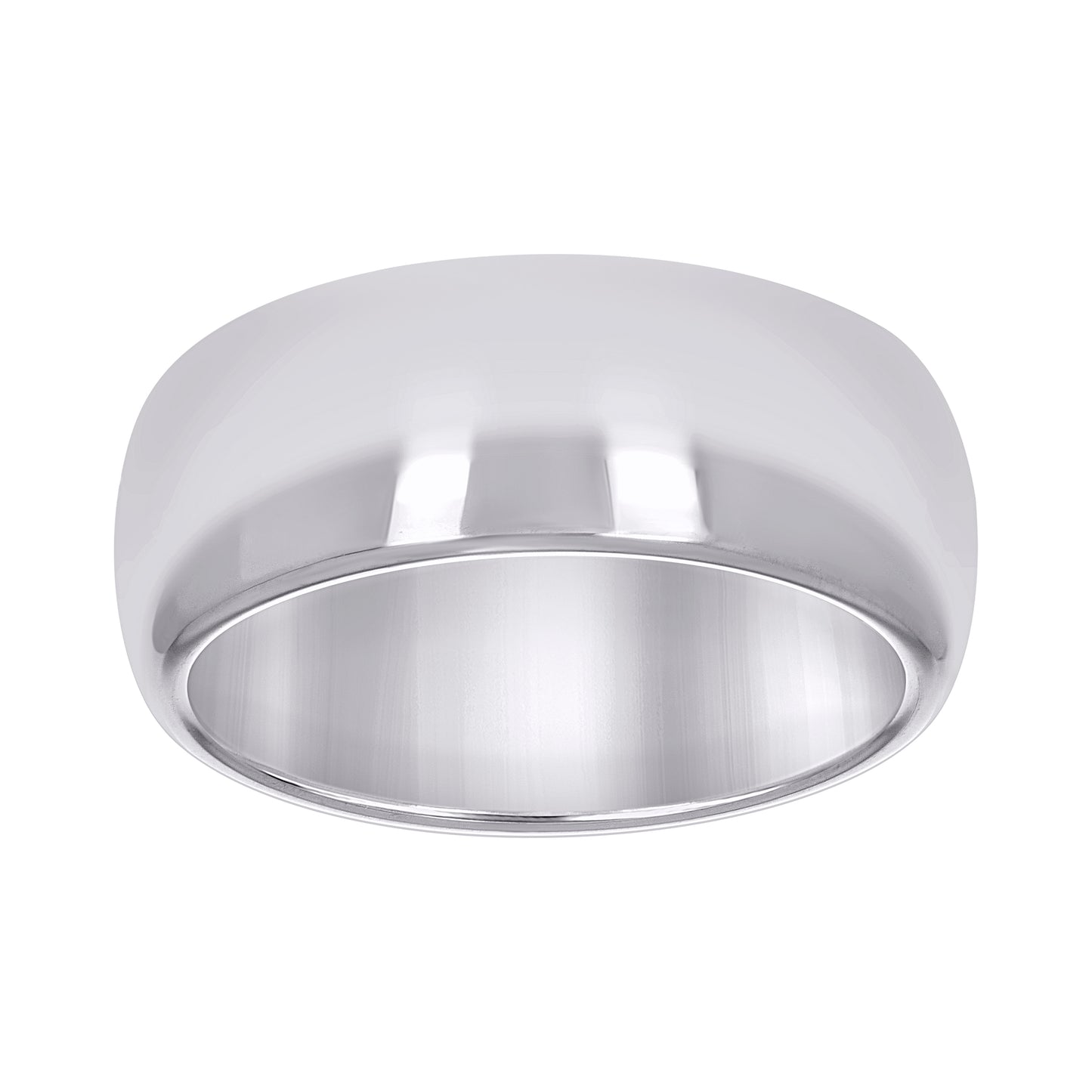 Tungsten Plain Dome Mens Comfort-fit 8mm Sizes 7 - 14 Bridal Anniversary Engagement Wedding Band