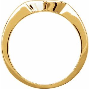 14K Yellow Gold Marquise 8 X 4 Mm Polished Matching Band Size 6