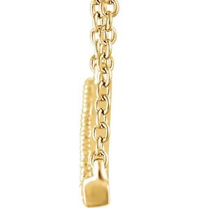 14K Yellow Gold Round 1.8Mm F+ Vs 1/2 Ctw Natural Diamond Bar Necklace, Length: 18 In