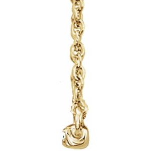 14K Yellow Gold Round 1.3Mm F+ Vs 1/6 Ctw Lab-Grown Diamond Bar Necklace, Length: 18 In