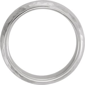 14K Yellow Or White Or Rose Gold Or Sterling Silver Or Platinum Comfort-Fit Half Round Band