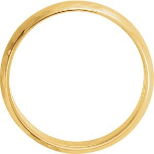 14K Yellow Or White Gold Or Platinum 6 Mm Polished Half Round Band With Hammer Finish