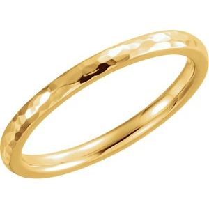 18K Yellow Or White Or Rose Gold Comfort-Fit Half Round Band