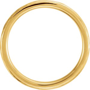 14K Yellow Or White Or Rose Gold Or Sterling Silver Or Platinum Comfort-Fit Half Round Band