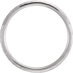 14K Yellow Or White Or Rose Gold Or Sterling Silver Or Platinum Comfort-Fit Half Round Band