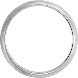 14K Yellow Or White Gold Or Platinum 6 Mm Polished Half Round Band With Hammer Finish