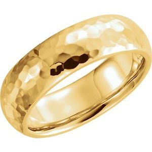 10K Yellow Or White Or Rose Gold Comfort-Fit Half Round Band