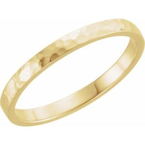 14K Yellow Or White Or Rose Gold Or Sterling Silver Or Platinum Flat Band
