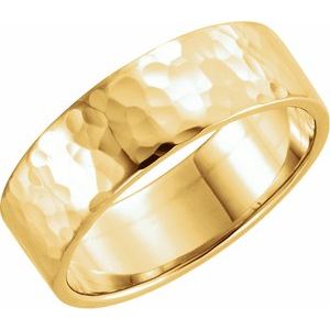 14K Yellow Or White Or Rose Gold Or Sterling Silver Or Platinum Flat Band