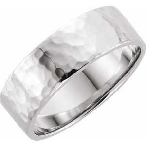 14K Yellow Or White Or Rose Gold Or Sterling Silver Or Platinum Flat Band
