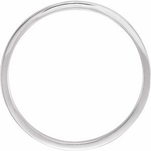 14K Yellow Or White Or Rose Gold Or Sterling Silver Or Platinum Flat Band