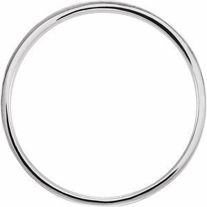 14K Yellow Or White Or Rose Gold Or Sterling Silver Or Platinum Flat Band
