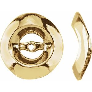 14K White Or Yellow Gold 3.7mm Geometric ID Earring Jackets
