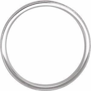 10K Yellow Or White Or Rose Gold Milgrain Edge Comfort-Fit Flat Band