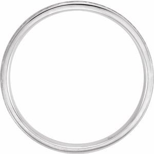 10K Yellow Or White Or Rose Gold Milgrain Edge Comfort-Fit Flat Band
