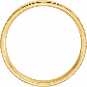 14K Yellow Or White Or Rose Gold Or Sterling Silver Or Platinum Milgrain Edge Comfort-Fit Flat Band
