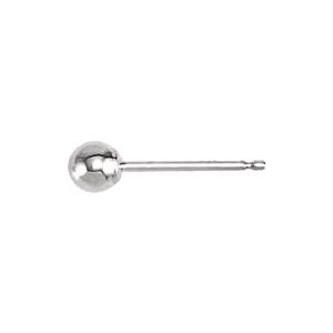 14K White Gold 3 Mm Each Friction Back Polished Ball Stud Earring With Bright Finish