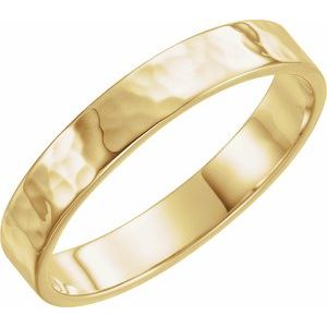 14K Yellow Or White Or Rose Gold Or Sterling Silver Or Platinum Flat Band