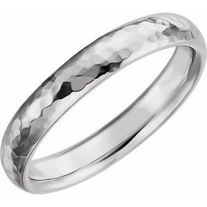 18K Yellow Or White Or Rose Gold Comfort-Fit Half Round Band