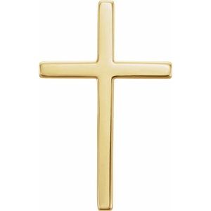 10K Yellow Gold 17.4 X 11.1 Mm Polished Cross Pendant