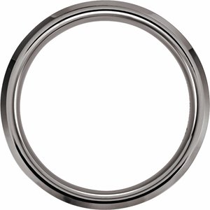 Tungsten 6 mm Beveled-Edge Inlay Band