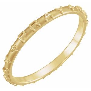 14K Yellow Gold Prayer Ring Size 6