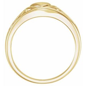 14K Yellow Gold Polished Heart Ring Size 7