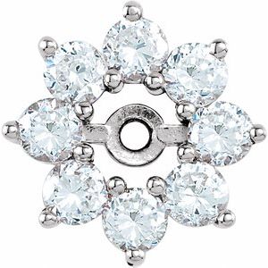 14k Yellow Or White Gold 4.2 Mm Polished 3/4 Ctw Lab-Grown Diamond Earring Jackets