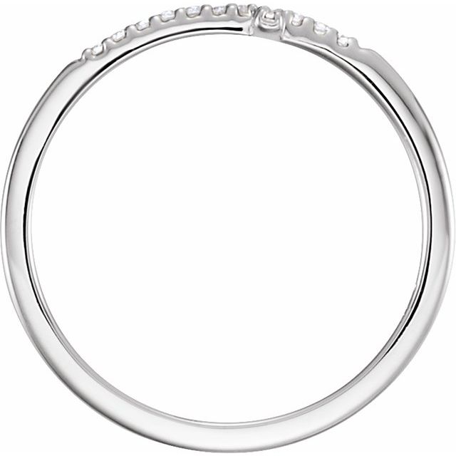 14K Yellow Or White Gold Round 1 Mm Polished Natural Or Lab Grown Diamond Sideways Cross Ring