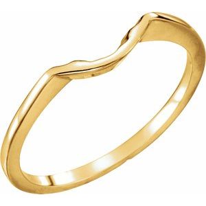 14K Yellow Gold Oval 6 X 4 Mm Polished Matching Band Size 7