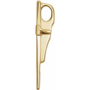 18K Yellow Gold 18 X 11 Mm Polished Cross Pendant