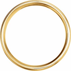 14K Yellow Gold 6 Mm Polished Coin Edge Design Band Size 12