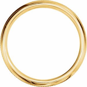 14K Yellow Gold 6 Mm Polished Knurl Design Band Size 11.5